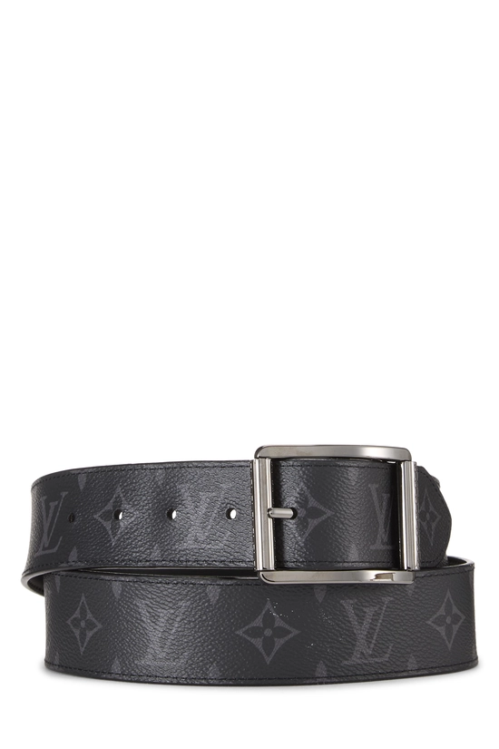 Pre-Owned Black Monogram Eclipse Ceinture 100 QJA8O1HXKB000