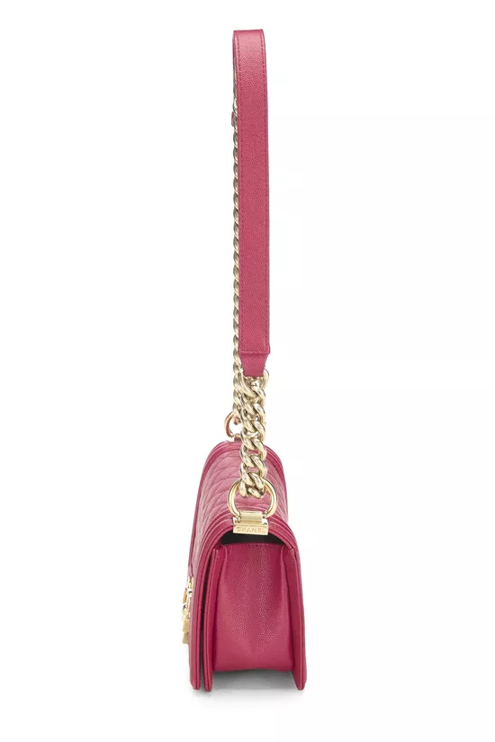 Pink Quilted Caviar Boy Bag Small, , large image number 2