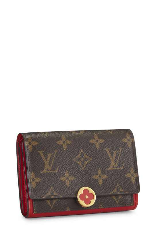 Red Monogram Canvas Flore Compact, , large image number 1
