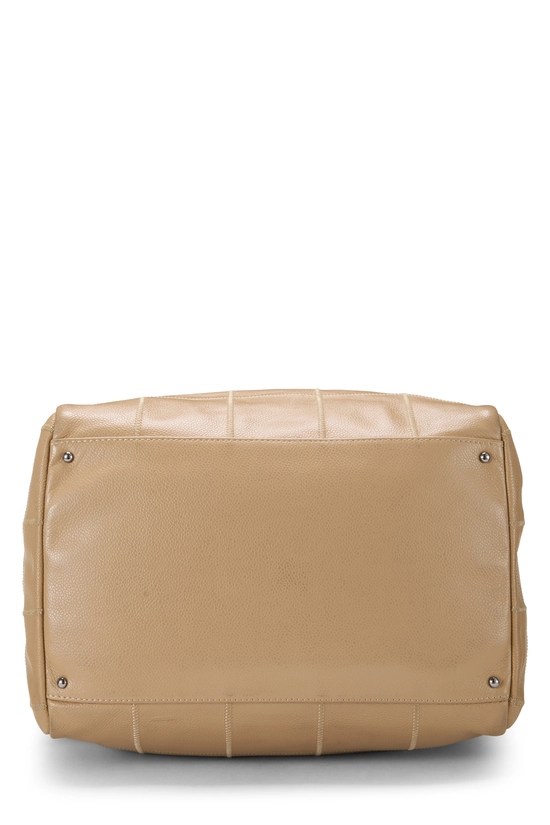 Beige Caviar Chocolate Bar Boston Bag, , large image number 4