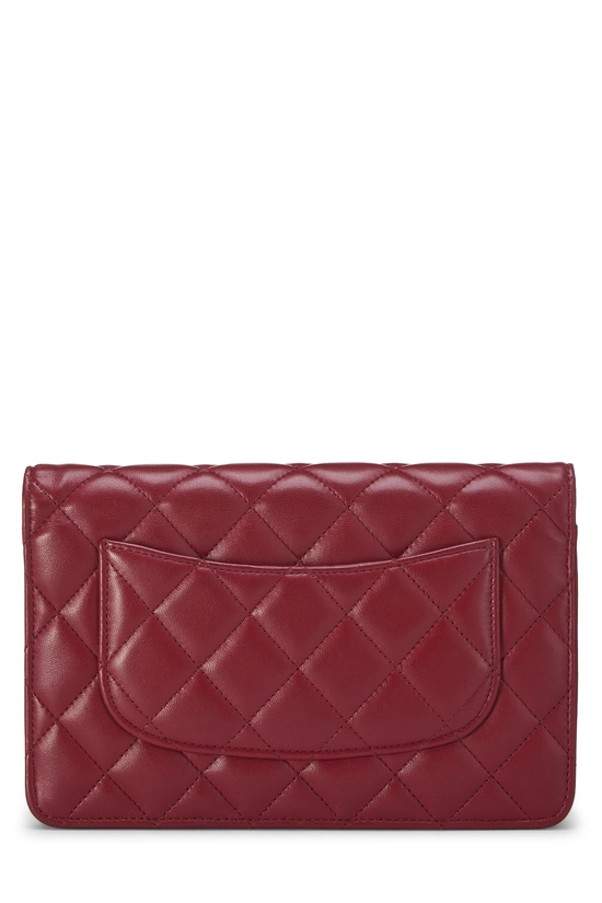 Red Quilted Lambskin Wallet on Chain (WOC), , large image number 3