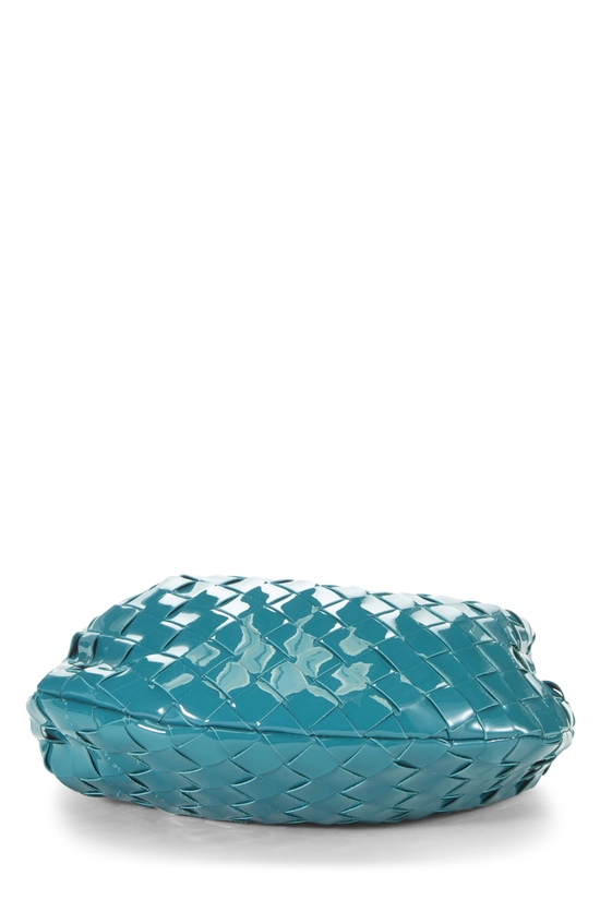 Blue Intrecciato Patent Leather Jodie Mini, , large image number 4