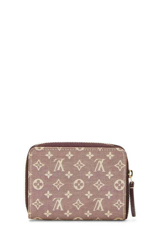 Burgundy Monogram Idylle Zippy Coin Purse, , large image number 2