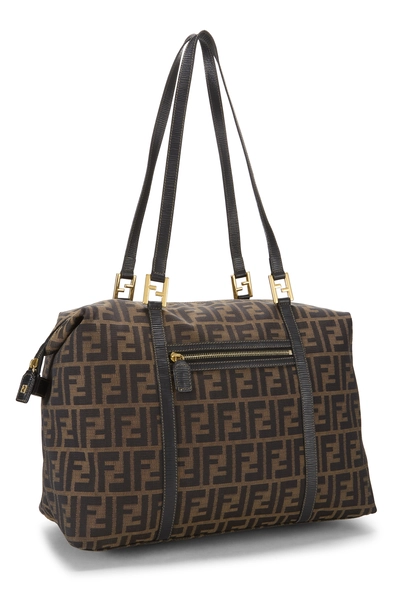 Brown Zucca Canvas Tote, , large