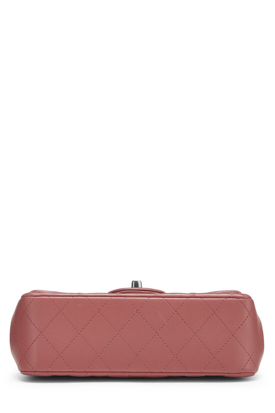 Chanel Red Quilted Lambskin Mini Rectangular Flap Bag