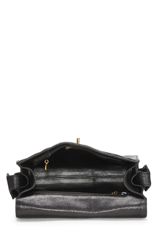 Chanel Black Chevron Caviar Flap Shoulder Bag, , large image number 7