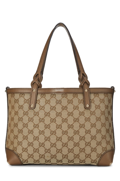 Gucci Brown Original GG Canvas Craft Tote Small