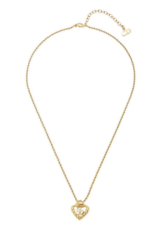 Gold Logo Heart Necklace, , large image number 0