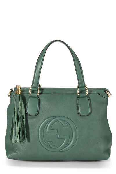 Green Leather Soho Top Handle Bag