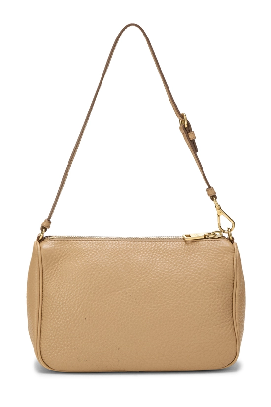 Beige Vitello Daino Shoulder Bag, , large image number 3
