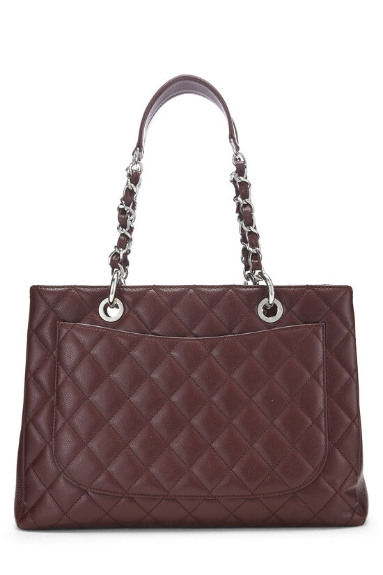 Burgundy Quilted Caviar Grand Shopping Tote (GST), , large image number 3