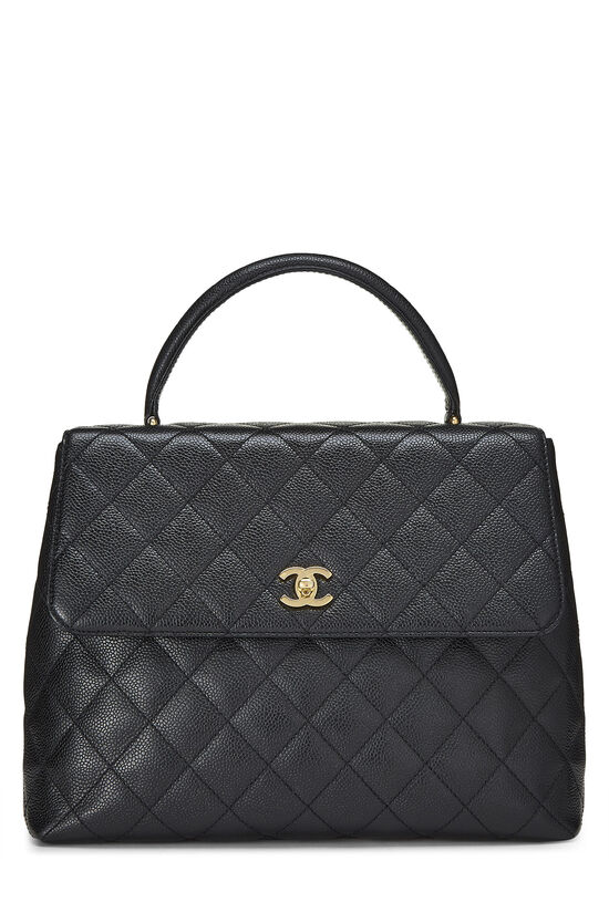 Black Quilted Caviar Kelly Jumbo, , large image number 0