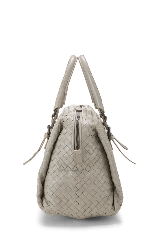 Grey Intrecciato Leather Boston, , large image number 2