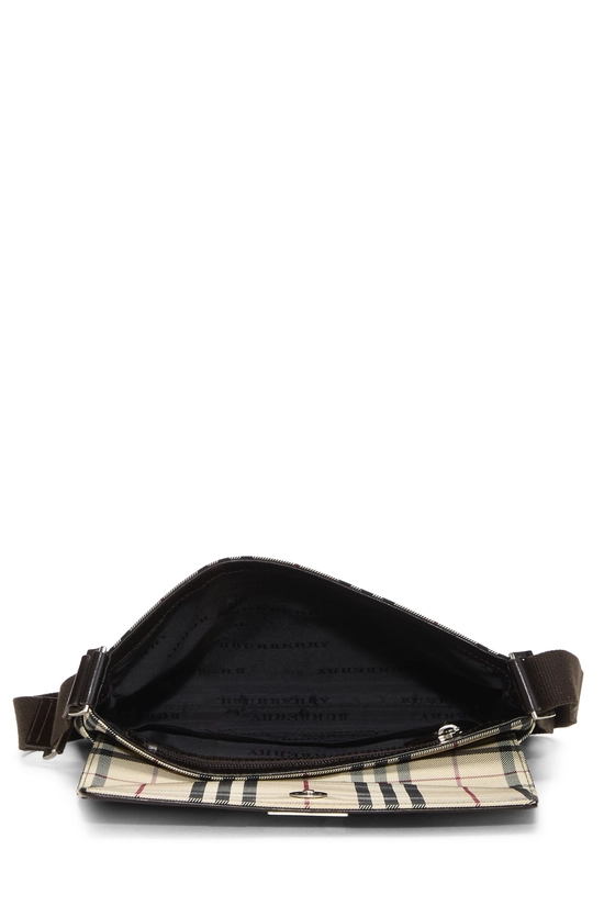 Brown Jacquard Check Flap Messenger Small, , large image number 5