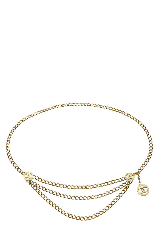 Chanel Gold Sunburst 'CC' Chain Belt 3 Q6AABV17DB088