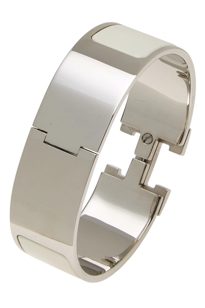 White Enamel Clic-Clac 'H' Wide, , large