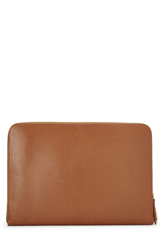 Brown Caviar 'CC' Document Holder, , large image number 2