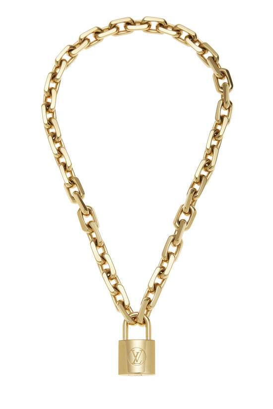 Gold LV Edge Cadenas Necklace, , large image number 0