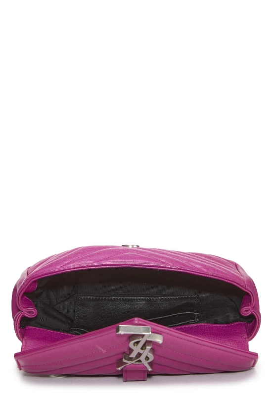 Pink Calfskin Chevron College Wallet on Chain (WOC), , large image number 5