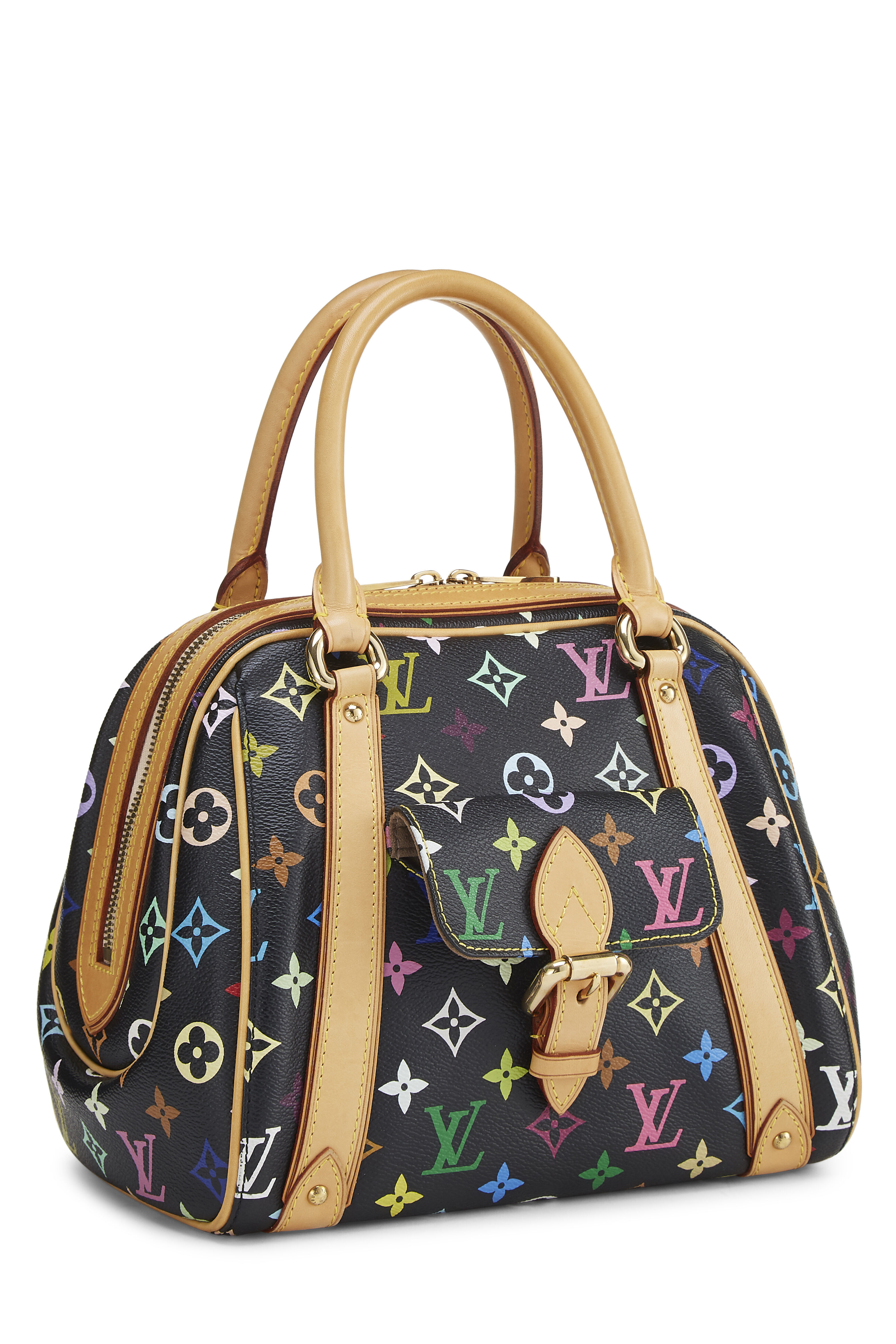 Louis Vuitton Takashi Murakami x Louis Vuitton Black Monogram Multicolore  Priscilla - What Goes Around Comes Around