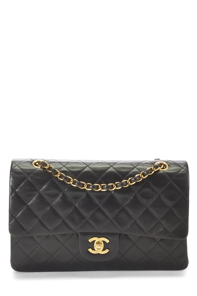 Chanel Black Quilted Lambskin Classic Double Flap Medium