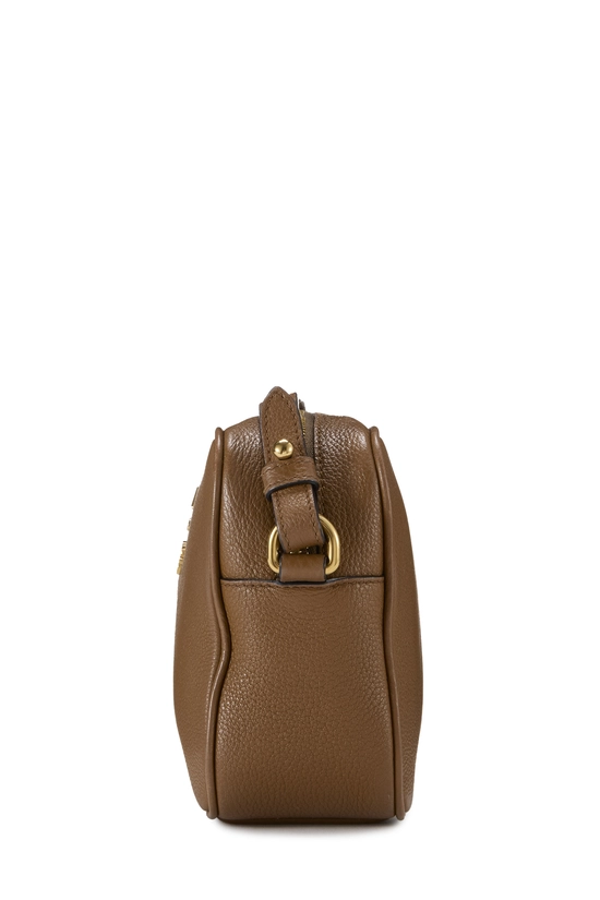 Brown Vitello Daino Camera Crossbody Bag, , large image number 2