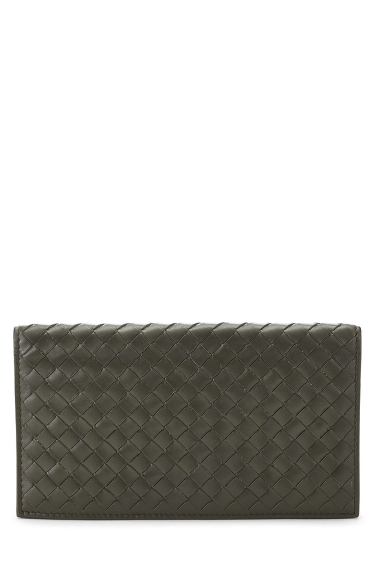 Green Intrecciato Long Wallet, , large image number 2