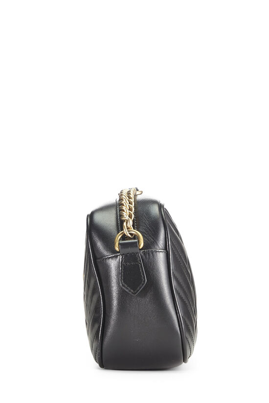 Black Leather GG Marmont Crossbody Small, , large image number 2