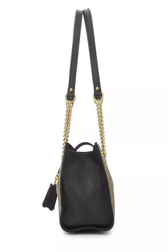 Black GG Supreme Bee Padlock Tote Small, , large image number 2