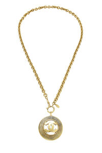 Chanel Gold Quilted 'CC' Necklace Large Q6J0NH17D5045