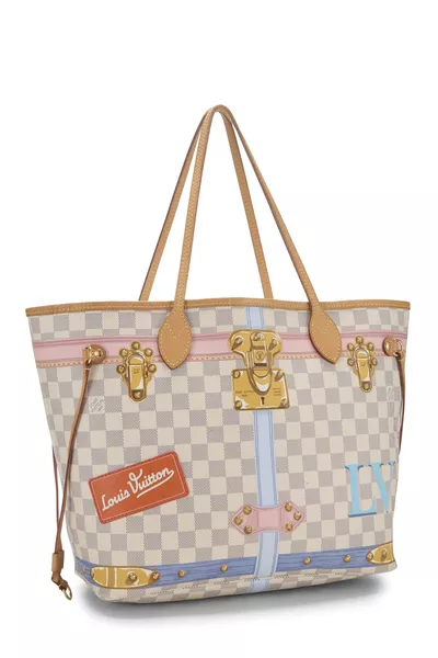 Pink Damier Azur Trunk Neverfull MM, , large