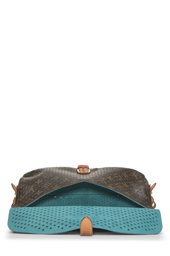 Blue Perforated Monogram Canvas Saumur 30, , large image number 5