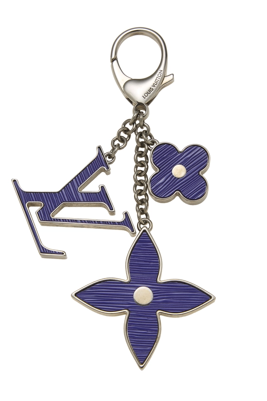Purple & SIlver Fleur d'Epi Bag Charm, , large image number 0