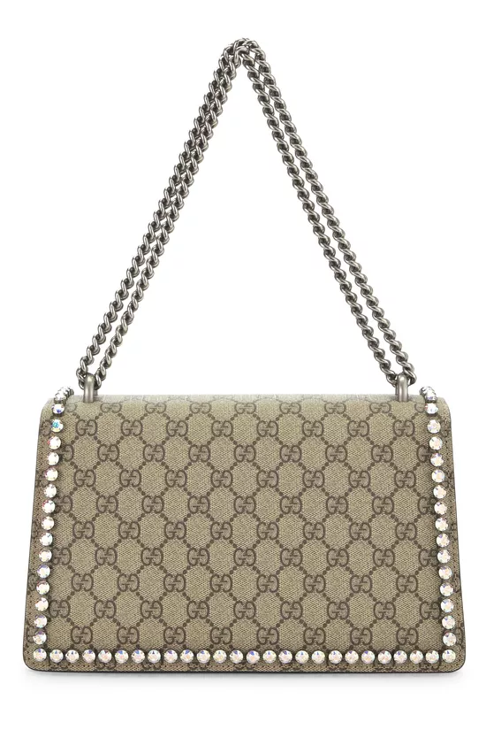 Pink GG Supreme Crystal Embellished Dionysus Shoulder Bag Small, , large image number 3