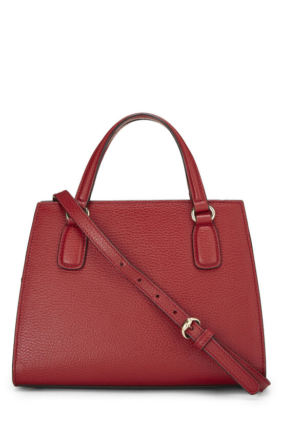Red Grained Leather Soho Handbag, , large image number 3