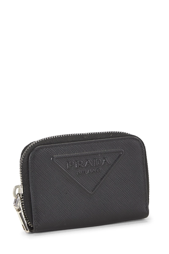 Black Saffiano Zip Around Coin Purse, , large image number 1