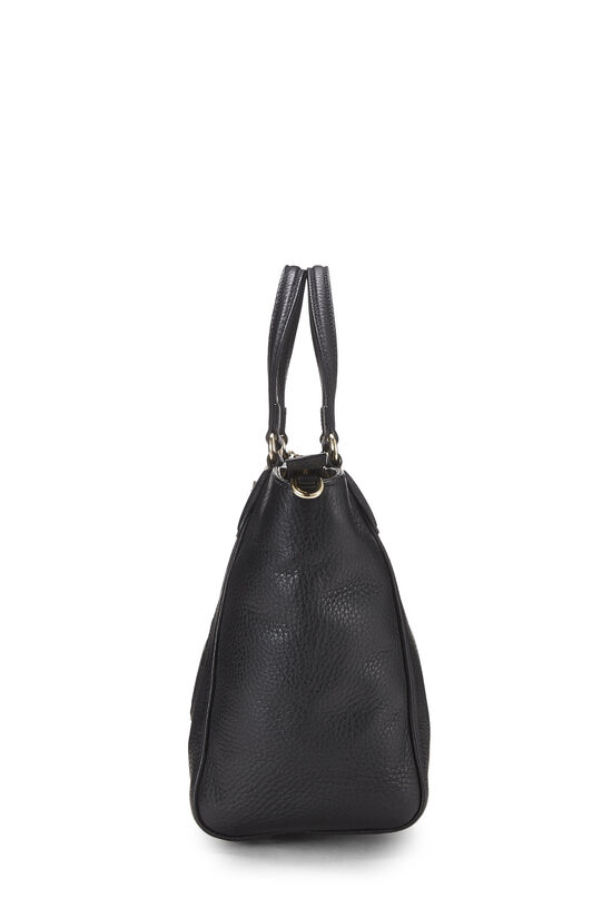 Black Grained Leather Soho Top Handle Bag, , large image number 2