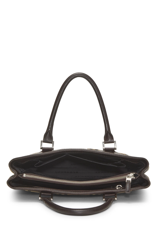 Brown House Check Nylon Handbag Small, , large image number 5