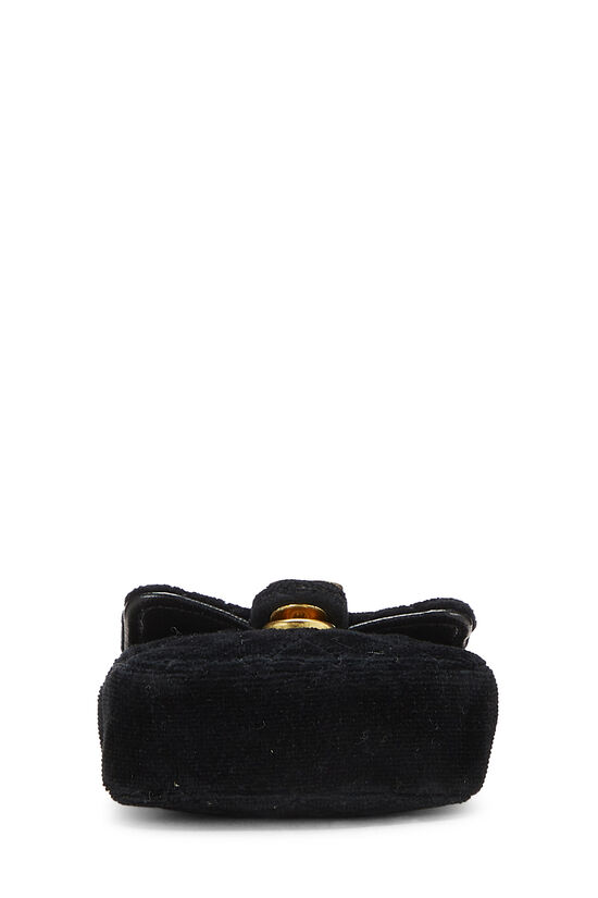 Chanel Black Quilted Velvet Half Flap Micro Q6B02739K8007 | WGACA