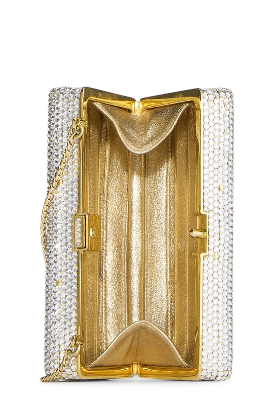 Gold Crystal Embellished Minaudi&egrave;re Small, , large image number 5