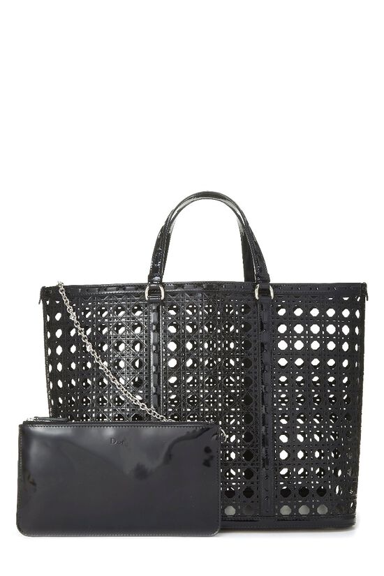 Black Patent Leather Perforated Tote, , large image number 5