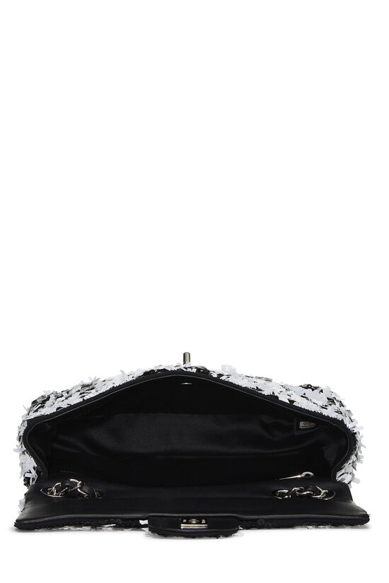 Chanel Multicolor Sequin And Lambskin Small Single Flap Bag Black