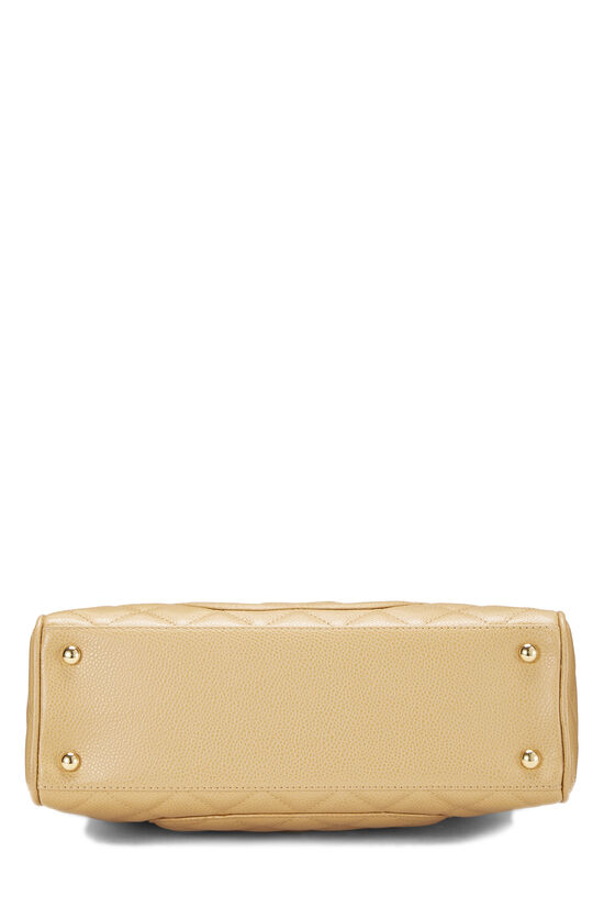 Beige Quilted Caviar Bowler Small, , large image number 4