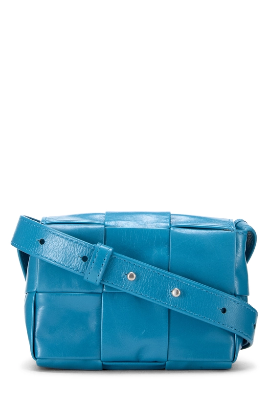 Blue Maxi Intrecciato Candy Cassette Crossbody, , large image number 3
