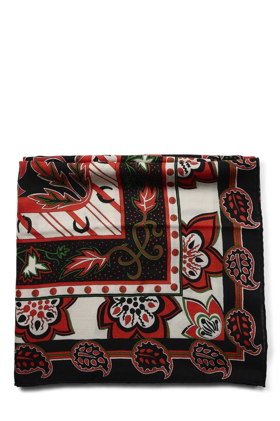 Pre-Owned Black & Multicolor 'Treille et Muscade' Cashmere Scarf