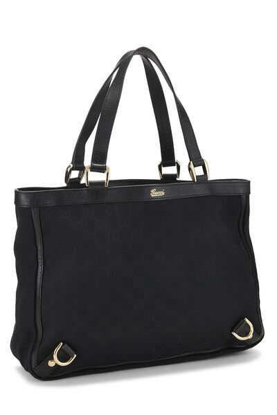Black GG Canvas Abbey  Tote, , large