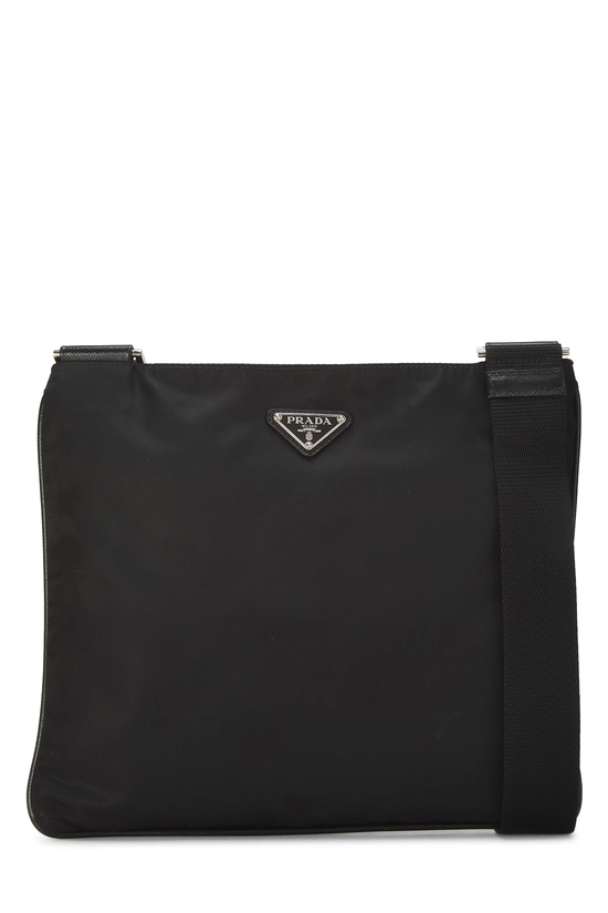 Black Nylon Messenger Bag Large, , large image number 0