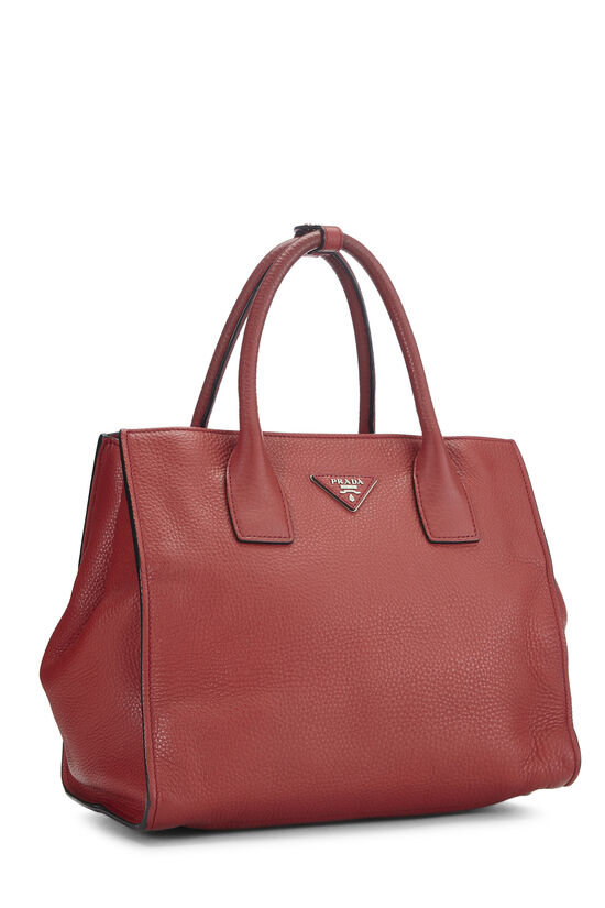 Red Vitello Daino Convertible Handbag, , large image number 2