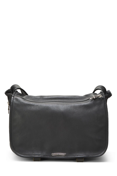 Chrome Hearts Black Leather Gunslinger Messenger