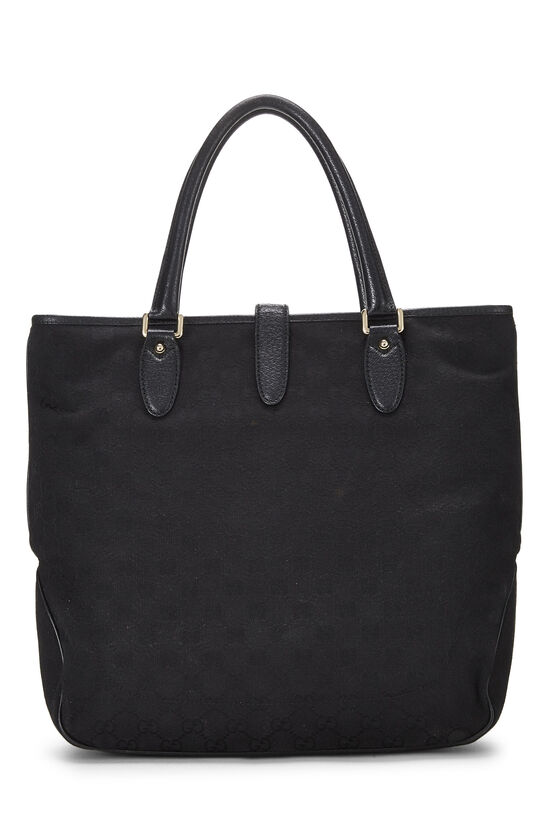 Pre-Owned Black GG Canvas New Jackie Tote QFB0B9JYKB000